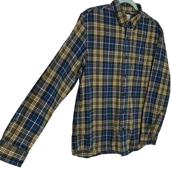 LL Bean Shirt Mens M Scotch Plaid Flannel Button Down Slightly Fitted Outdoor - Picture 7 of 8
